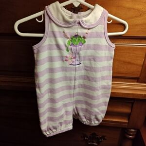 Striped Purple and White Kids Bodysuit